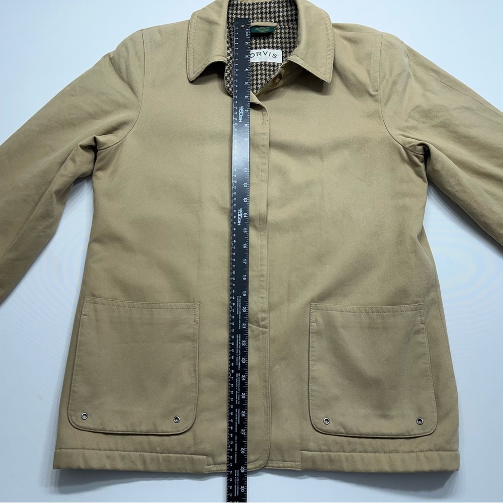 Orvis Khaki Utility Jacket with Houndstooth Lining - Picture 13 of 16